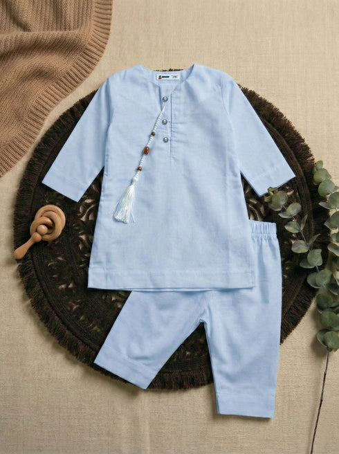 Sky Blue Yemeni Thobe Set