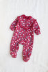 Forest Bloom Frilled Zipper Fleece Footed Sleepsuit