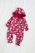 Floral Frost Frilled Fleece Hooded Sleepsuit