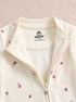 Delicate Floral Printed Fleece Footed Sleepsuit
