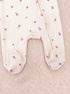 Delicate Floral Printed Fleece Footed Sleepsuit
