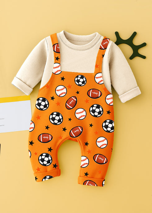 Game Time Dungaree Fleece Sleepsuit