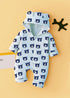 Blue Bear Fleece Hooded Sleepsuit