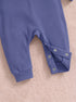 Playful Ribbed Henley Sleepsuit (Navy)