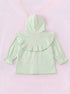 Heartful Ruffle Bow Hooded Set (Light Green)