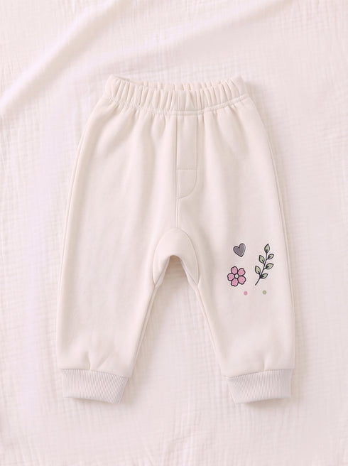 Bunny Floral Panelled Fleece Hooded Set
