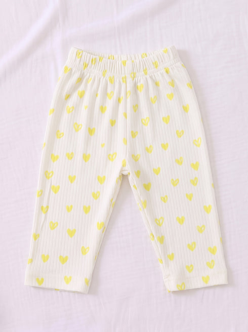 Heartful Ruffle Bow Hooded Set (Yellow)