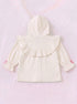 Heartful Ruffle Bow Hooded Set (Cream)