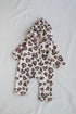 Leopard Love Fleece Hooded Sleepsuit