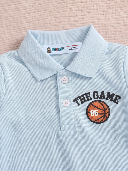 Mini Basketball Polo Sleepsuit
