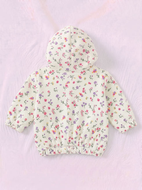 Dainty Bloom Fleece Hooded Set