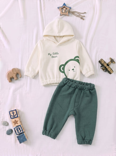 My Little Bear Fleece Hooded Set