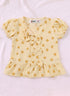 Yellow Bloom Bow Detail Frock Set