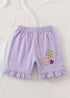 Floral Love Ruffle Sleeve Interlock Short Set