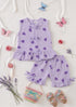 Lavender Hearts Bow Detail Frock Set