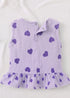 Lavender Hearts Bow Detail Frock Set