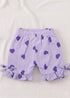 Lavender Hearts Bow Detail Frock Set