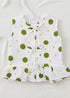 Green Polka Dot Bow Detail Frock Set
