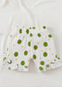 Green Polka Dot Bow Detail Frock Set