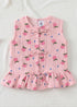 Pink Cherry Bow Detail Frock Set