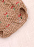 Red Checkered Cherries Printed Frilled Bodysuit