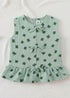 Mint Bloom Bow Detail Frock Set