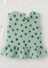 Mint Bloom Bow Detail Frock Set