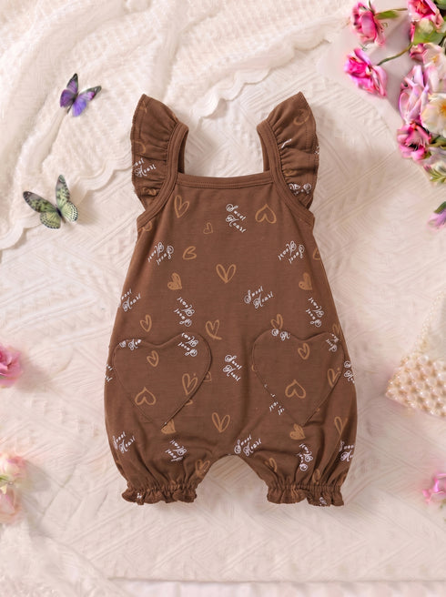 Love Doodle Frilled Romper