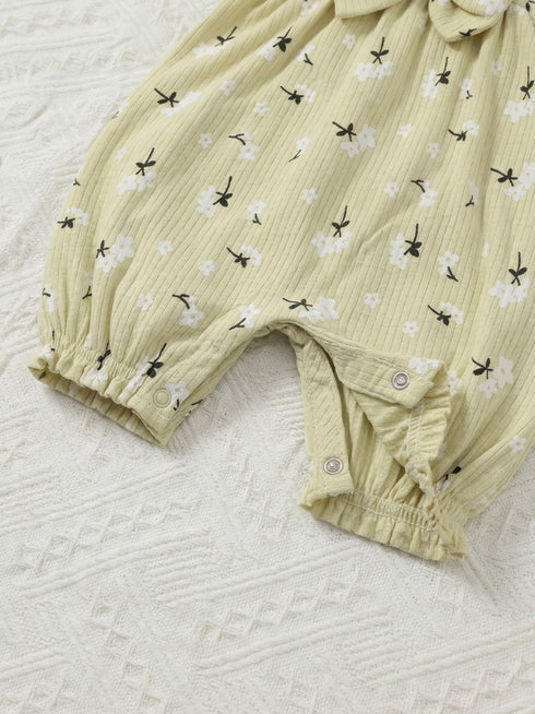Sunny Bloom Bow Detail Frill Romper