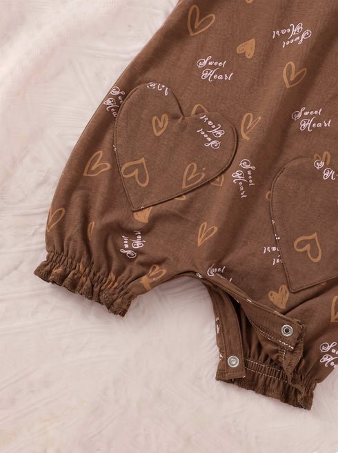Love Doodle Frilled Romper
