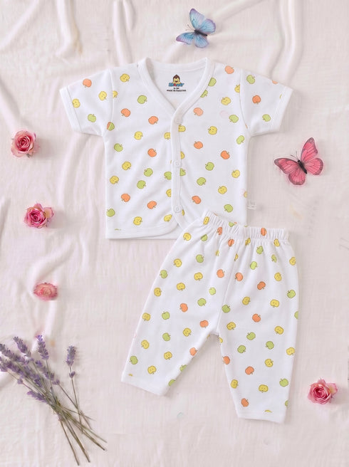 Pastel Apple Printed Night Suit