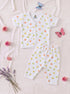 Pastel Apple Printed Night Suit
