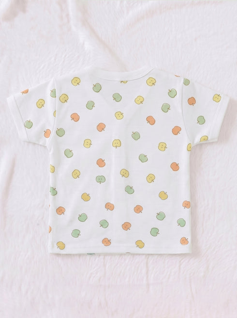Pastel Apple Printed Night Suit