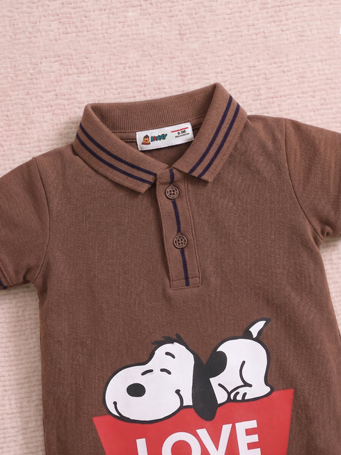 Snoopy Love Polo Romper