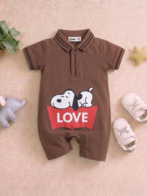 Snoopy Love Polo Romper