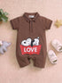 Snoopy Love Polo Romper