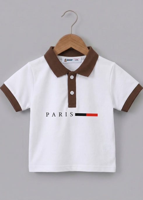 Paris Charm Panelled Polo Short Set
