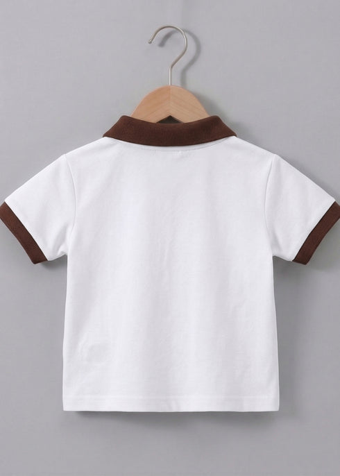 Paris Charm Panelled Polo Short Set