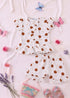 Brown Polka Dot Bow Detail Frock Set