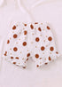Brown Polka Dot Bow Detail Frock Set