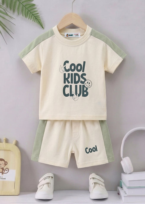 Cool Kids Club Panelled Interlock Short Set