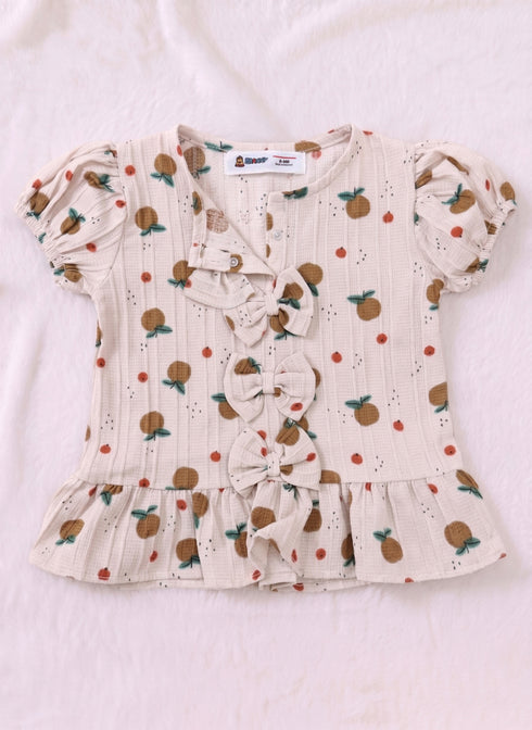 Orchard Bloom Bow Detail Frock Set