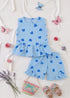 Blue Hearts Bow Detail Frock Set