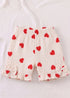 Red Hearts Bow Detail Frock Set