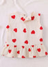 Red Hearts Bow Detail Frock Set