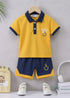 Super Day Panelled Polo Short Set