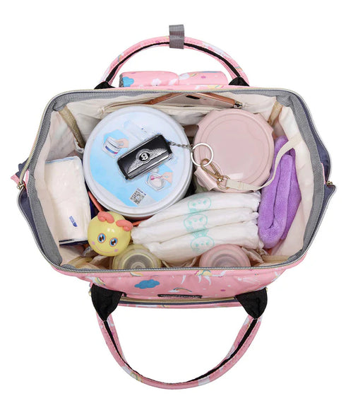 Baby Diaper Bag (Waterproof) Unicorn Pink - Sunshine