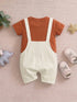 Bear Printed Dungaree Romper