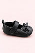 Black Quilted Bow Shoes