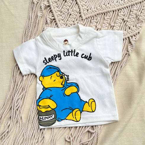 Sleepy Little Cub Cotton T-Shirt